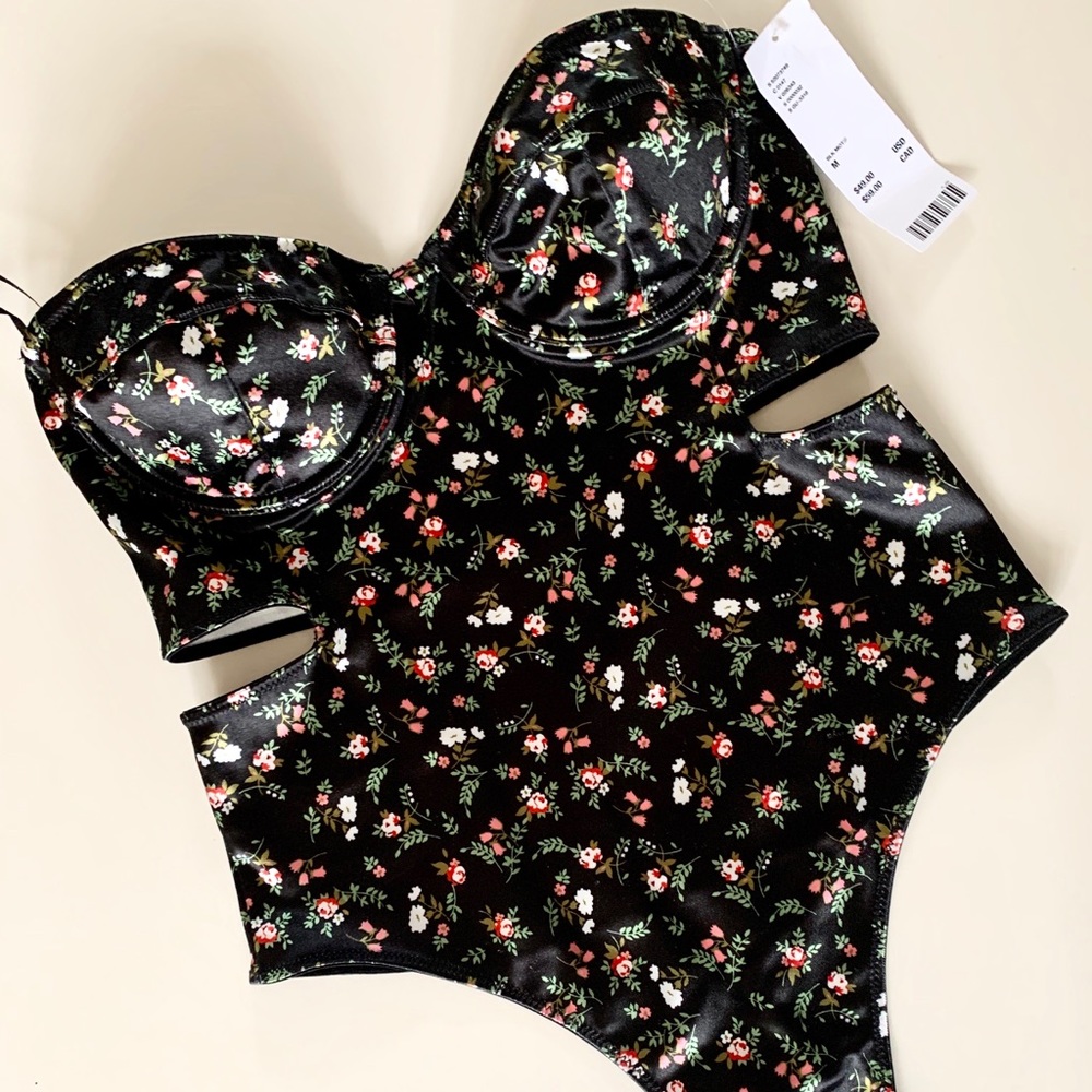 Urban Outfitters Black Floral Camisole